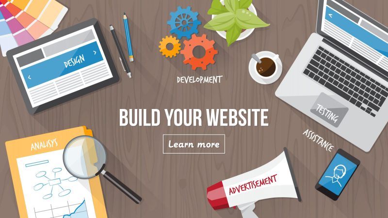 Web design concept desk